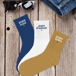Coffret Trio de chaussettes pour homme - Papa - Collection Famille d'Amour