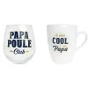 Coffret Verre "Papa Poule Club" et Tasse "Le plus cool c'est Papa" - Collection Papa Parfait