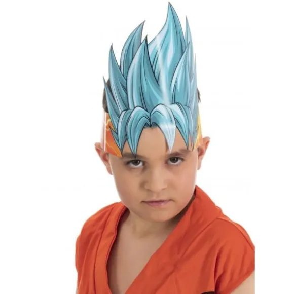 8 coiffes en carton - Son Gokû / Vegeta - Dragon Ball Super ®