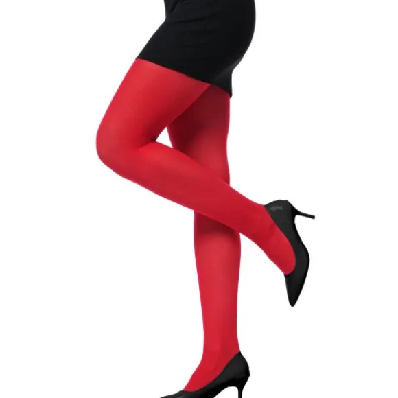 Collant opaque rouge - Taille au choix
