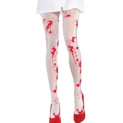 Collants Blanc Tâchés de Sang - Taille Unique