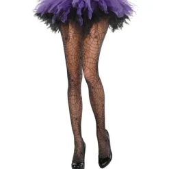 Collants Noirs Toiles d'Araignées - Taille Unique