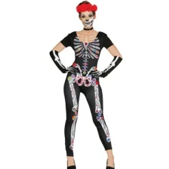 Combinaison Femme Squelette Day Of The Dead - Taille Unique