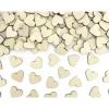 50 confettis de table en forme de cœur en bois