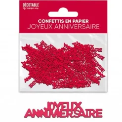Confettis de table en papier "Joyeux Anniversaire" - Couleur au choix