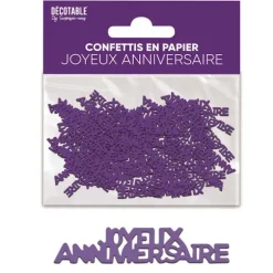 Confettis de table en papier "Joyeux Anniversaire" - Couleur au choix
