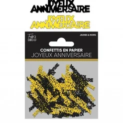 Confettis de table en papier "Joyeux Anniversaire" - Collection Art Déco