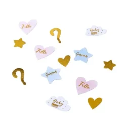 100 Confettis de table - Gender Reveal - Fille ou Garçon ?