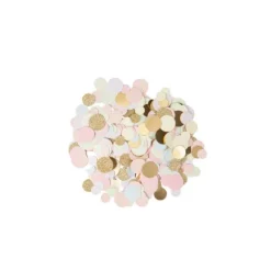 Confettis de Table - Multicolores Pastel, Or et Paillettes Or
