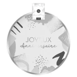 30 confettis de table à paillettes dorées  "Joyeux Anniversaire"