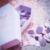 Confettis de Table - Paillettes Rose Gold et Rose Pastel Mat