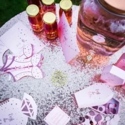 Confettis de Table - Paillettes Rose Gold et Rose Pastel Mat