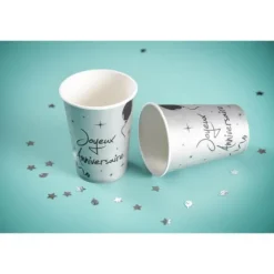 Confettis de table ronds et étoiles - Argenté pailleté