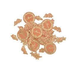 100 confettis en papier à parsemer - Collection Jolis Brins - Terracotta et Or