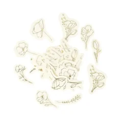100 confettis en papier à parsemer FSC® - Collection Baptême Crème et Or