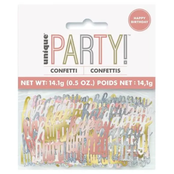 Confettis Happy Birthday - Glitz Rose Gold