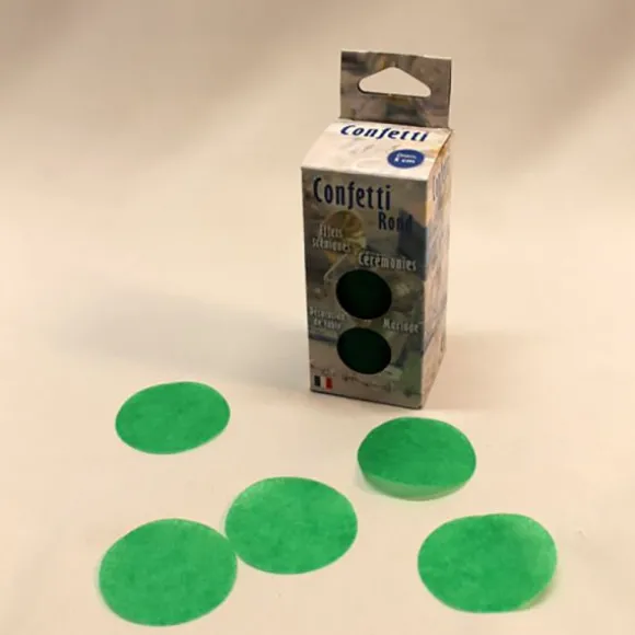 Confettis ronds vert pomme