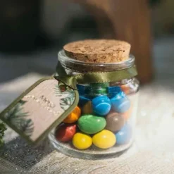 Contenant cylindrique en verre avec bouchon en liège - 100 ml