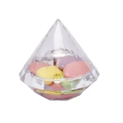 Contenant à Dragées en Forme de Diamant - Plexi Transparent