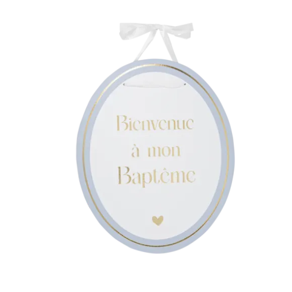10 contenants "Baptême" en forme de berlingot avec ruban satiné - 5 x 12 x 5 cm - Collection Baptême Blanc et Or - Couleur au choix
