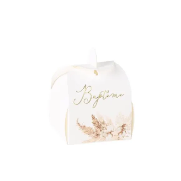 10 Contenants - Collection Pampas, Fleurs de Coton et Or