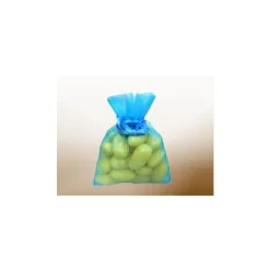 10 contenants en tissu organdi - 7,5 x 10 cm - Turquoise