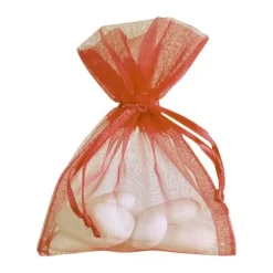 10 contenants en tissu organdi - 7,5 x 10 cm - Couleur au choix