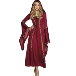 Costume Dame Médiévale Rouge Femme - Taille au Choix