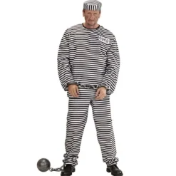 Costume de Prisonnier Rayé Homme - Taille au Choix