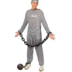 Costume de Prisonnier Rayé Homme - Taille L