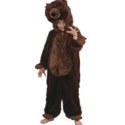 Costume d'Ours Brun en Peluche Enfant - Taille au Choix