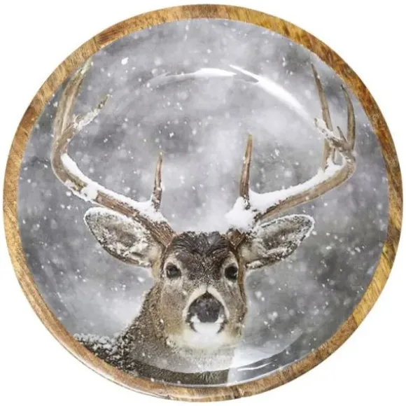 Coupe de présentation Bois/Résine - Renne - 40 cm