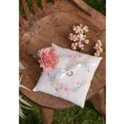 Coussin d'alliances - Mariage Fleuri