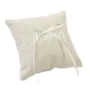 Coussin pour alliances en toile de lin - Amour