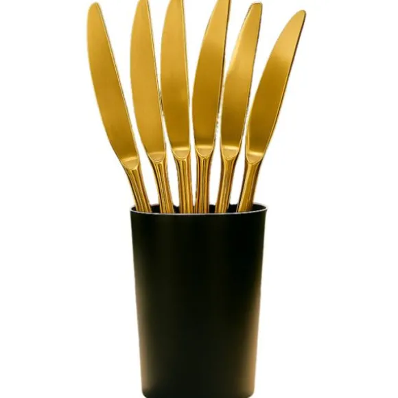 10 couteaux de luxe réutilisables en plastique - 20 cm - Couleur au choix