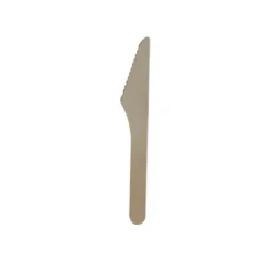 50 Couteaux en Bois Biodégradables - 165 mm