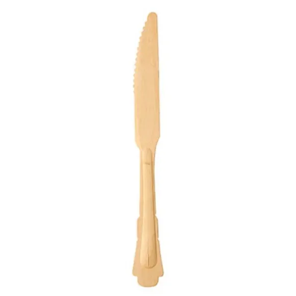 6 Couteaux en Bois Naturel "Vintage" - Pure - 20,5 cm