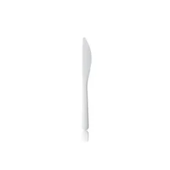 10 couteaux "Picnik" blancs incassables en polypropylène - 18 cm