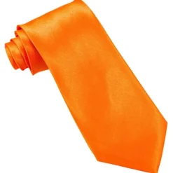 Cravate en satin fluo - Couleur au choix