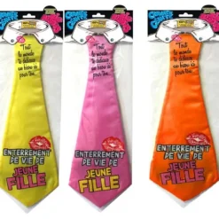 Cravate géante à embrasser "Enterrement de vie de jeune fille" - Différents coloris