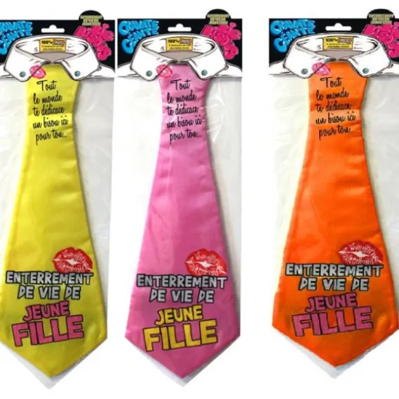 Cravate géante à embrasser "Enterrement de vie de jeune fille" - Différents coloris