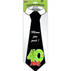 Cravate humoristique Anniversaire - Age au Choix