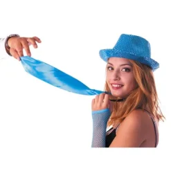 Cravate satinée - Bleu fluo