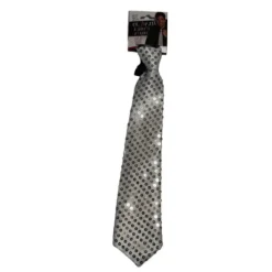 Cravate à Sequins en polyester avec attache élastique - 35 cm - Couleur au choix