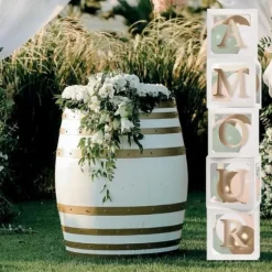 Cube décoratif blanc - 30 x 30 cm - Vive les mariés