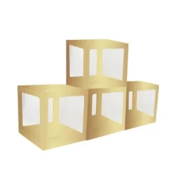 4 Cubes en carton avec film plastique rigide - 30 cm Couleur au Choix
