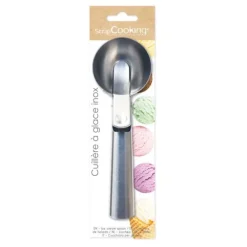 Cuillère à glace avec levier en inox - 5,7 x 18,8 cm