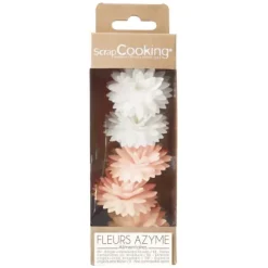 5 dahlias en azyme pour pâtisseries - Couleur au choix
