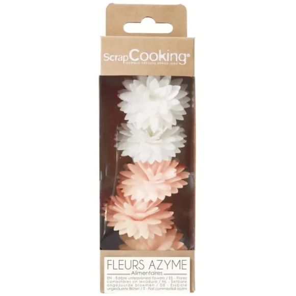 5 dahlias en azyme pour pâtisseries - Couleur au choix