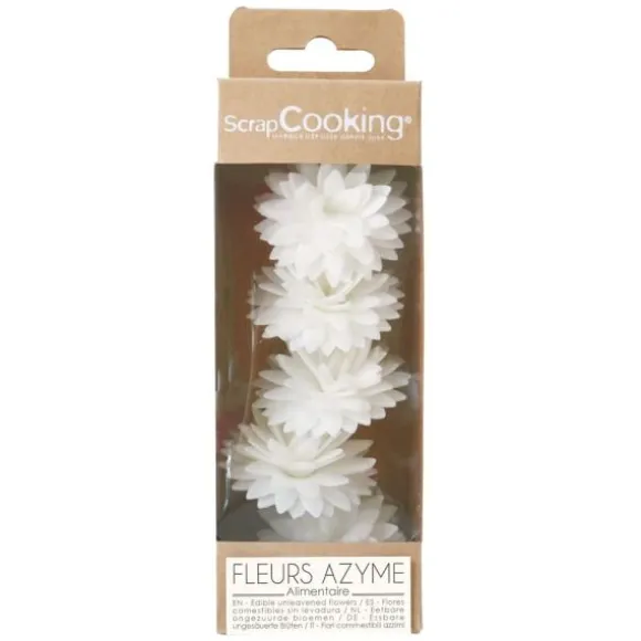 5 dahlias en azyme pour pâtisseries - Couleur au choix